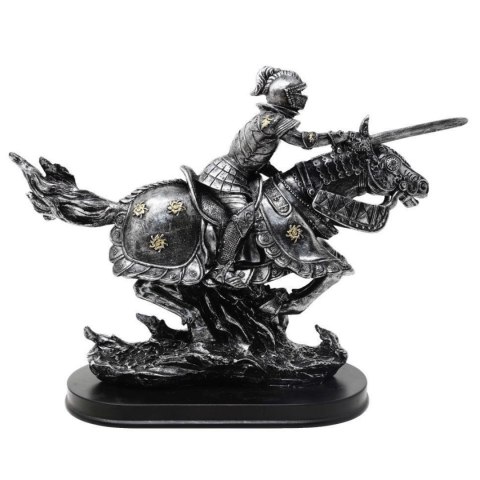 Figurka Rycerz na Koniu 31cm - polyresin ręcznie malowana - MC-23152
