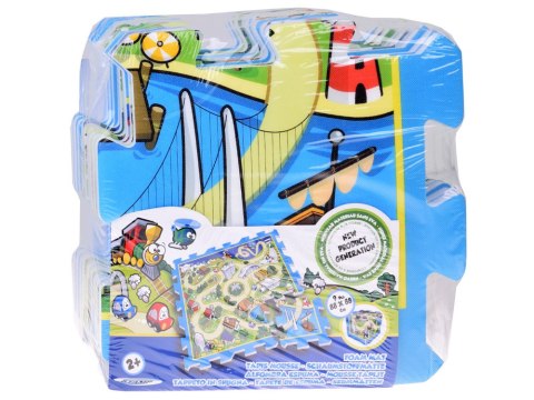 Puzzle piankowe MIASTO - ULICA Mata dla niemowląt 93x93cm ZA3150