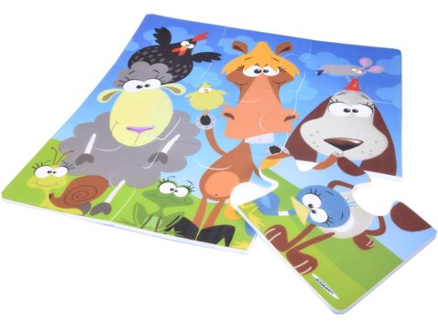 Puzzle piankowe ZWIERZĘTA Kolorowa mata dla niemowląt 90x90cm ZA3151