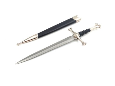 Stalowy sztylet rycerski - replika 35 cm z pochwą - SW-116