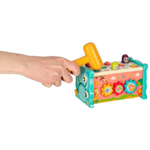 Zabawka sensoryczna wbijak dla niemowląt 8w1 Bibi-inn niebieska