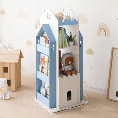 REGAŁ NA KSIĄŻKI OBROTOWY PÓŁKA DOMEK ORGANIZER POKÓJ DZIECIĘCY W360-2