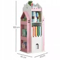 REGAŁ NA KSIĄŻKI OBROTOWY PÓŁKA DOMEK ORGANIZER POKÓJ DZIECIĘCY W360-3