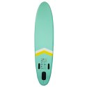 Deska SUP pompowana do pływania z siedzeniem akcesoriami wiosło zestaw turkusowa 350 cm