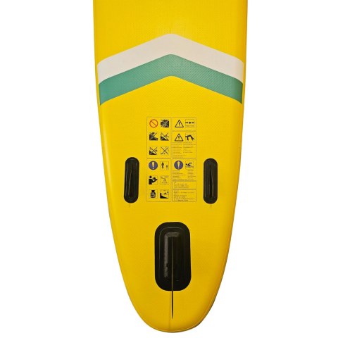 Deska SUP pompowana do pływania z siedzeniem akcesoriami wiosło zestaw żółta 350 cm