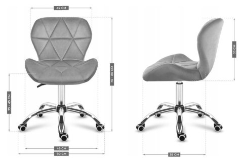 Krzesło obrotowe VASTO OFFICE VELVET DARK GREY