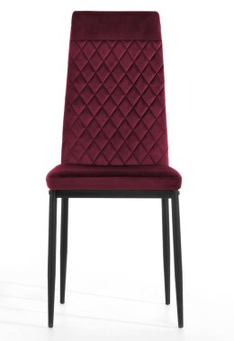 Krzesło tapicerowane VALVA CARO VELVET BURGUNDY