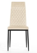 Krzesło tapicerowane zestaw 4x VALVA CARO VELVET BEIGE