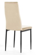 Krzesło tapicerowane zestaw 4x VALVA CARO VELVET BEIGE