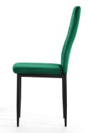 Krzesło tapicerowane zestaw 4x VALVA CARO VELVET GREEN