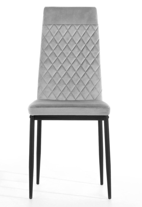 Krzesło tapicerowane zestaw 4x VALVA CARO VELVET GREY