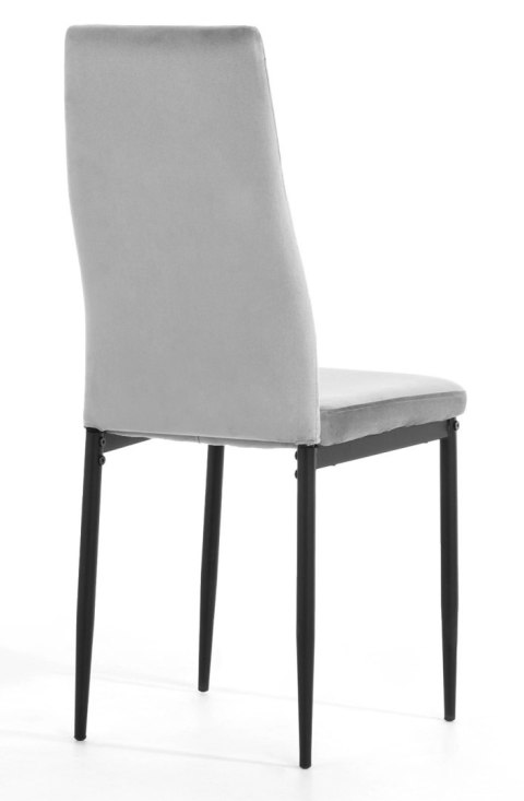 Krzesło tapicerowane zestaw 4x VALVA CARO VELVET GREY