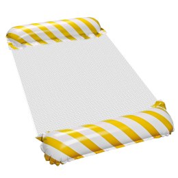 Materac dmuchany plażowy hamak wodny leżak fotel krzesło do pływania basenu żółty