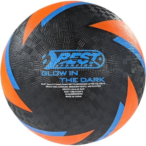 PIŁKA NOŻNA DO GRY BOSO GLOW IN DARK BEST SPORTING POMARAŃCZOWA