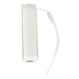 Wiatrak biurkowy wentylator mini ręczny składany wiatraczek przenośny USB biały