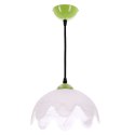 COLORI lampa wisząca pistacjowy metal 1x60W E27 biały klosz nowoczesna lampa sufitowa efektowny design do salonu kuchni