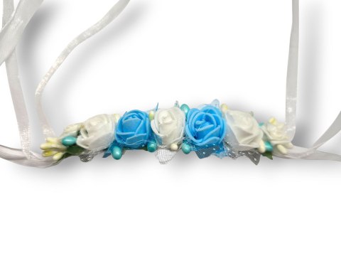 NIEBIESKA RÓŻOWA BIAŁA - DO WYBORU - DEKORACJA NA ŚWIECĘ DO CHRZTU PROFITKA