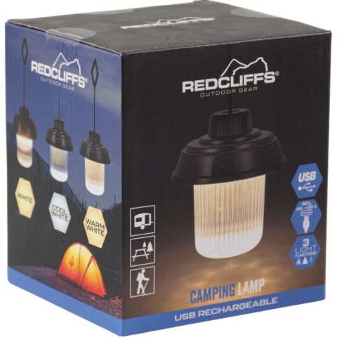 LATARKA LAMPA CAMPING USB 3 RODZAJE ŚWIATŁA KHAKY REDCLIFFS