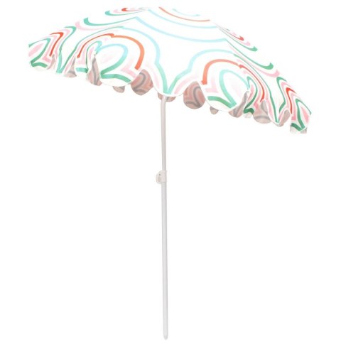 PARASOL PLAŻOWO OGRODOWY 160CM POMARAŃCZOWO ZIELONY