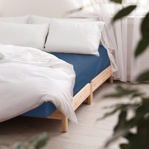 Prześcieradło satyna bawełniana chaber 011/160x220