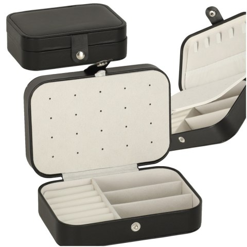 Szkatułka pudełko na biżuterię organizer czarny