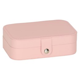 Szkatułka pudełko na biżuterię organizer różowy