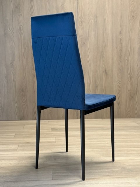 Krzesło tapicerowane VALVA CARO VELVET BLUE