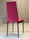 Krzesło tapicerowane VALVA CARO VELVET BURGUNDY
