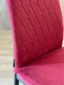 Krzesło tapicerowane VALVA CARO VELVET BURGUNDY