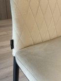 Krzesło tapicerowane zestaw 4x VALVA CARO VELVET BEIGE