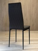 Krzesło tapicerowane zestaw 4x VALVA CARO VELVET BLACK