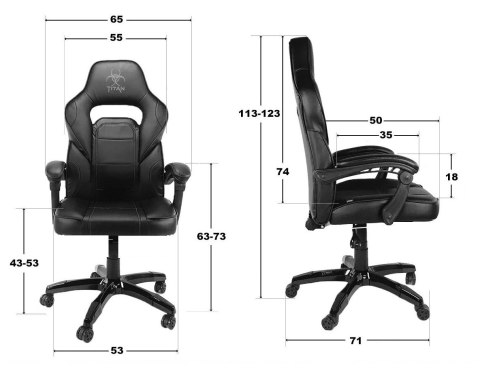 Fotel obrotowy do biurka TITAN BLACK ALCANTARA BASIC