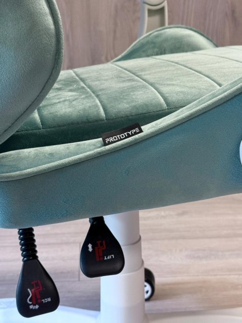 Fotel obrotowy gamingowy HERO ENZO MINT ALCANTARA ICE