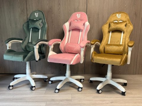 Fotel obrotowy gamingowy HERO ENZO MINT ALCANTARA ICE