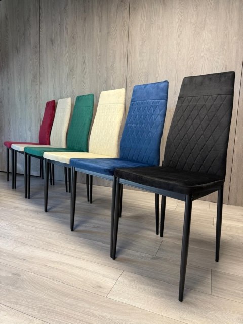 Krzesło tapicerowane VALVA CARO VELVET GREY