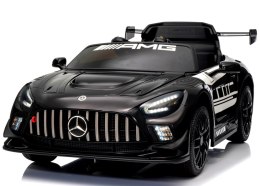 Mercedes GT3 Evo CZARNY Miękkie koła Eva, miękki fotelik Licencja Akumulator litowo-jonowy