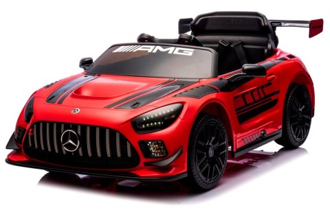 Mercedes GT3 Evo CZERWONY Miękkie koła Eva, miękki fotelik Licencja Akumulator litowo-jonowy