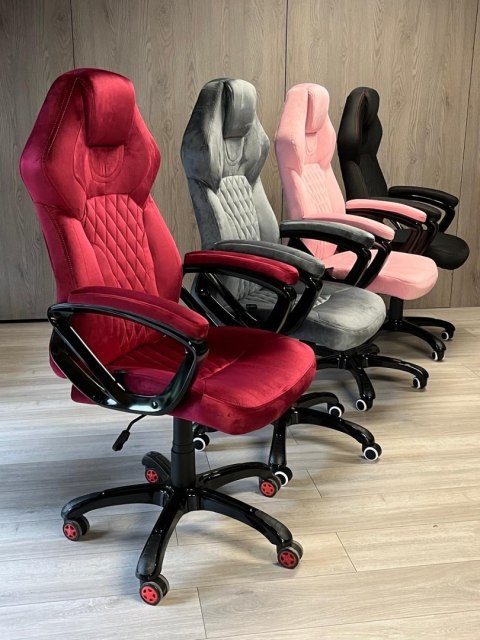 Fotel obrotowy do biurka SPIDER BURGUNDY ALCANTARA