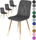 Krzesła tapicerowane BORGO VELVET ROSE GOLD zestaw 4 sztuk kolory do wyboru