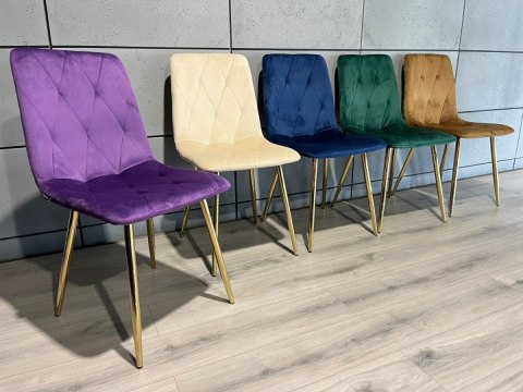 Krzesła tapicerowane BORGO VELVET ROSE GOLD zestaw 4 sztuk kolory do wyboru