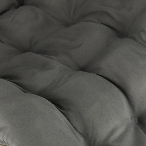 Leżak ogrodowy LUARO fotel składany turystyczny z poduszką szary