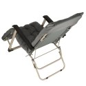 Leżak ogrodowy LUARO fotel składany turystyczny z poduszką szary