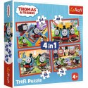 Puzzle 4w1 Tomek i Przyjaciele Odjazdowy Tomek Trefl 34619