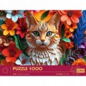 Puzzle z efektem 3D 1000 elementów 40-lecie Trefl - Kot 40040