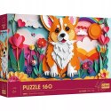 Puzzle z efektem 3D 160 el. 40-lecie Piesek Corgi Trefl 40050