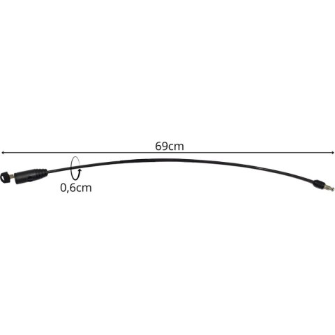 ZAPIĘCIE ROWEROWE NA KLUCZ 0,6x65CM CZARNE XQMAX