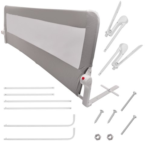 Barierka osłona ochronna do łóżka otwierana 200 cm szara