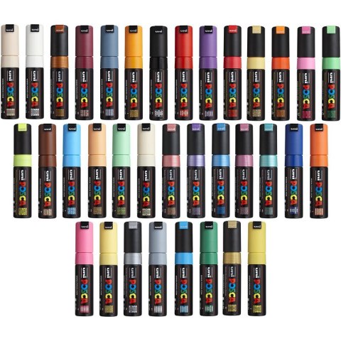 Marker z farbą plakatową Uni POSCA PC-8K ciemnożół