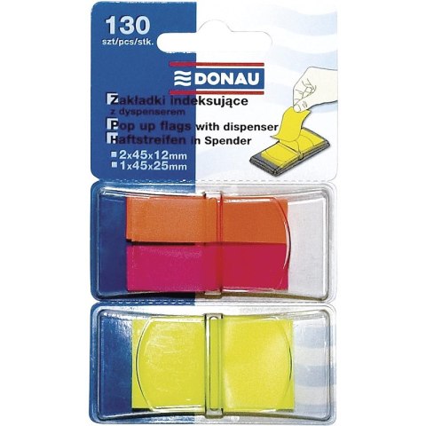 Zakładki Donau 12x40mm/25x45mm 3 kolory (2x40+1x50