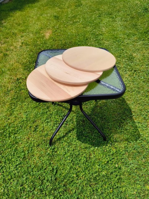 Deska do krojenia drewniana okrągła 45 cm | Deska do serwowania pizzy